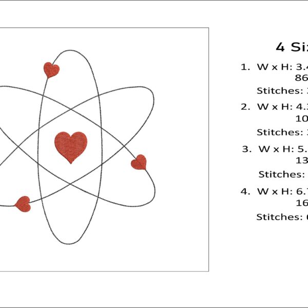 Love formula embroidery design