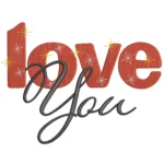 Love You Embroidery Design