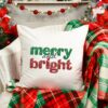 Merry and bright embroidery design