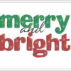 Merry and bright embroidery design