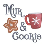 Milk and Cookie Embroidery Design- Christmas Pattern