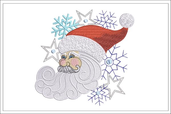 Santa Snowflakes embroidery design