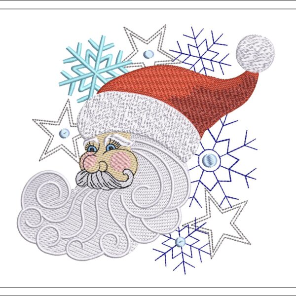 Santa Snowflakes embroidery design