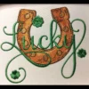 Lucky horseshoe embroidery design - St Patrick's Day embroidery pattern