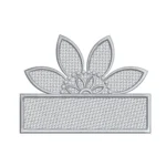 Name Frame Embroidery Design - Beautiful Sunflower Pattern
