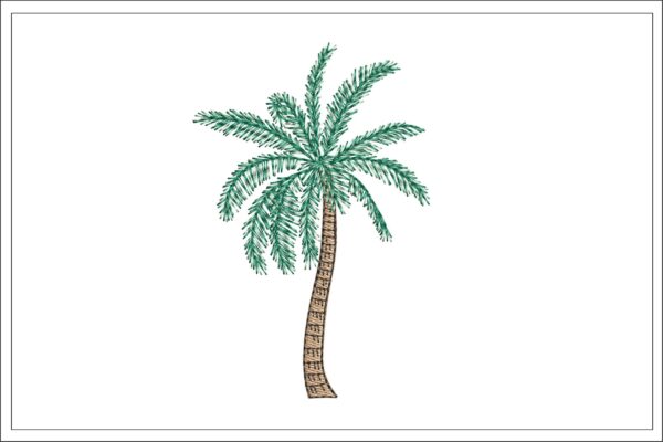 Palm Tree Embroidery Design