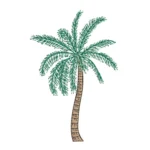 Palm Tree Embroidery Design 3 - Digital Download