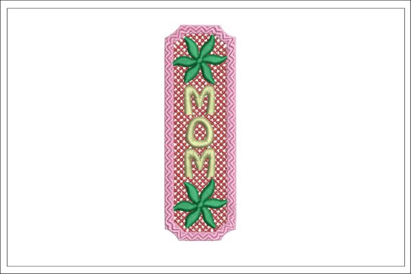 Bookmark mom embroidery design