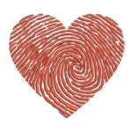 Fingerprint Heart Embroidery Design