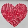 Finger print heart embroidery design 2