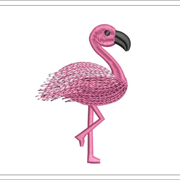 Flamingo embroidery design