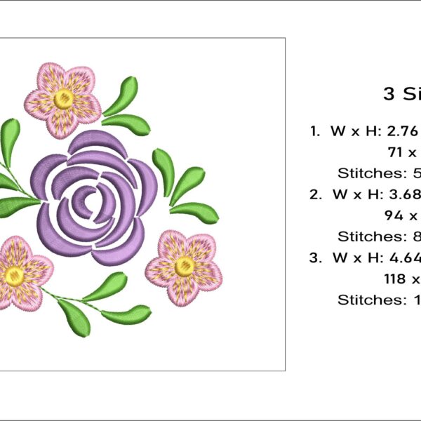 Floral embroidery design