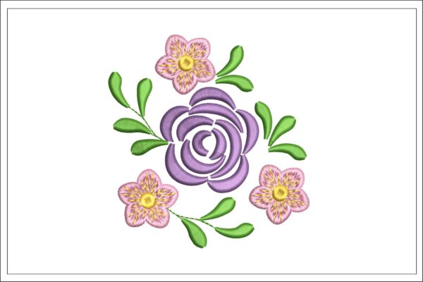 Floral embroidery design