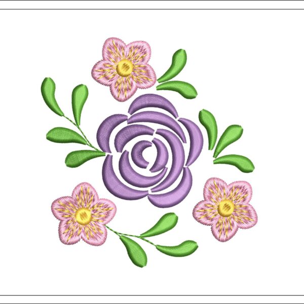 Floral embroidery design