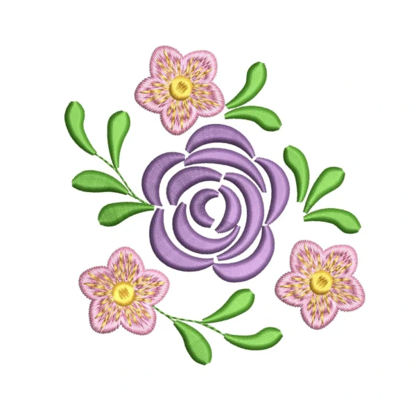 Floral embroidery design 1