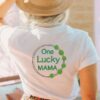 One lucky mama embroidery design