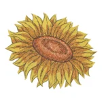 Large Sunflower Embroidery Design - Machine Embroidery