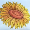 Sunflower embroidery design 1 - floral embroidery design - nature embroidery pattern