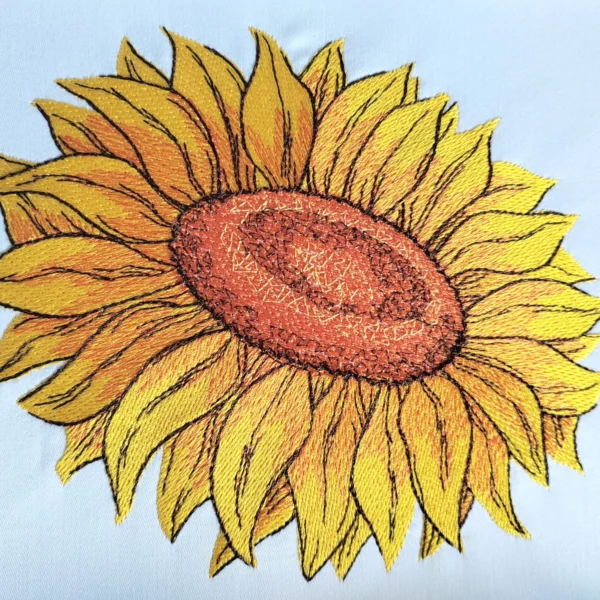 Sunflower embroidery design 1 - floral embroidery design - nature embroidery pattern