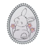 Bunny Embroidery Design - Easter Egg Embroidery Pattern