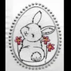 Bunny embroidery design - Easter egg embroidery pattern