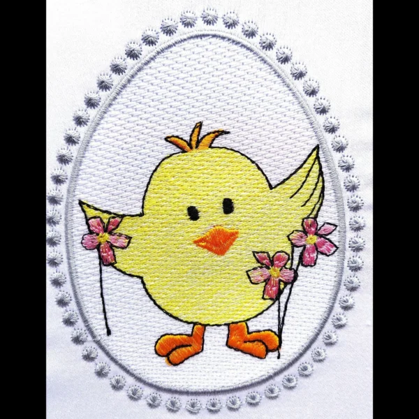 Chick embroidery design - Easter egg embroidery pattern