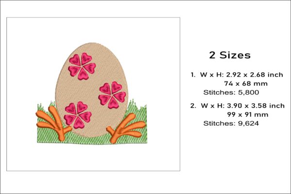 Easter Egg embroidery design