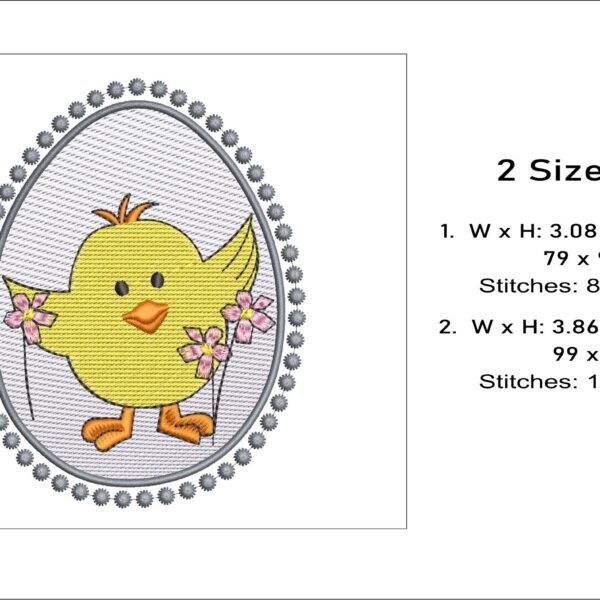 Easter Egg - Chick embroidery design