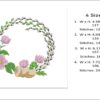 Easter wreath embroidery design