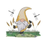 Happy Gnome Embroidery Design - Summer Embroidery Pattern