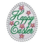 Happy Easter Embroidery Design - Easter Egg Embroidery