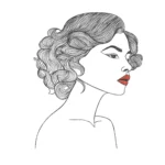 Portrait Of A Lady Embroidery Design - Woman Embroidery