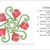 Rose swirl embroidery design