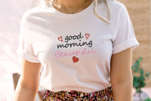 Good morning beautiful embroidery design