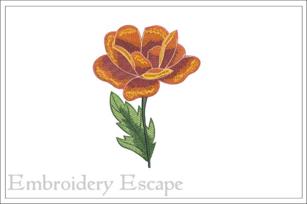 Poppy embroidery design