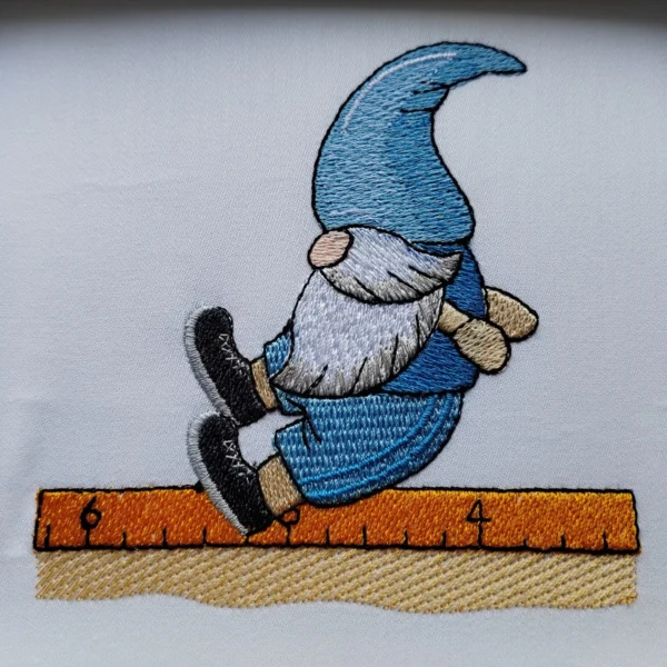 Sports gnome embroidery design - long jump embroidery design - gnome embroidery pattern