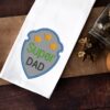 Super dad badge applique embroidery design