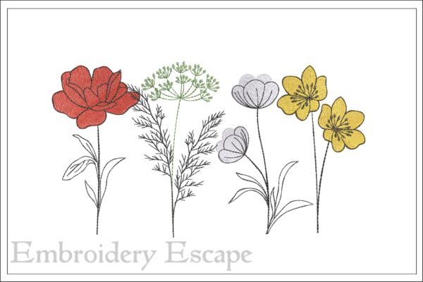 Wildflowers 7 embroidery design