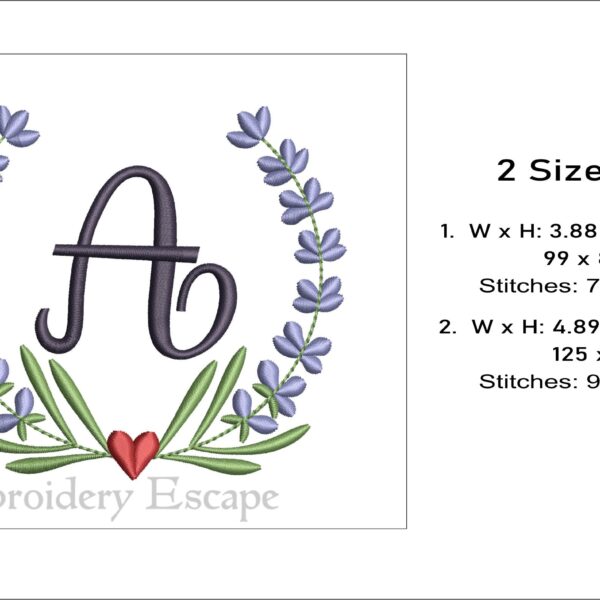 Capital letter A embroidery design