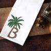 Palm tree letter B embroidery design