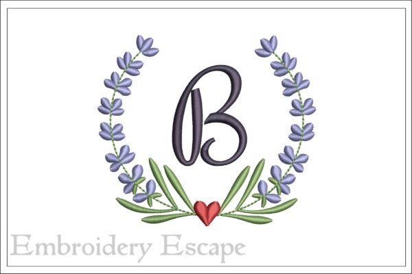 Capital letter B embroidery design