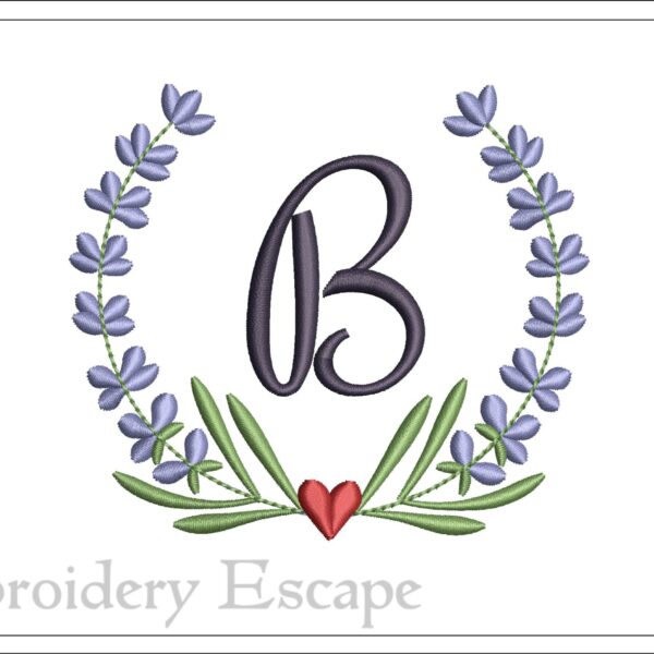 Capital letter B embroidery design