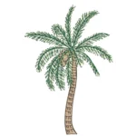 Coconut Palm Tree Embroidery Design 1 - Instant Download