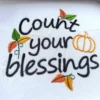 Count your blessings embroidery design - autumn embroidery pattern
