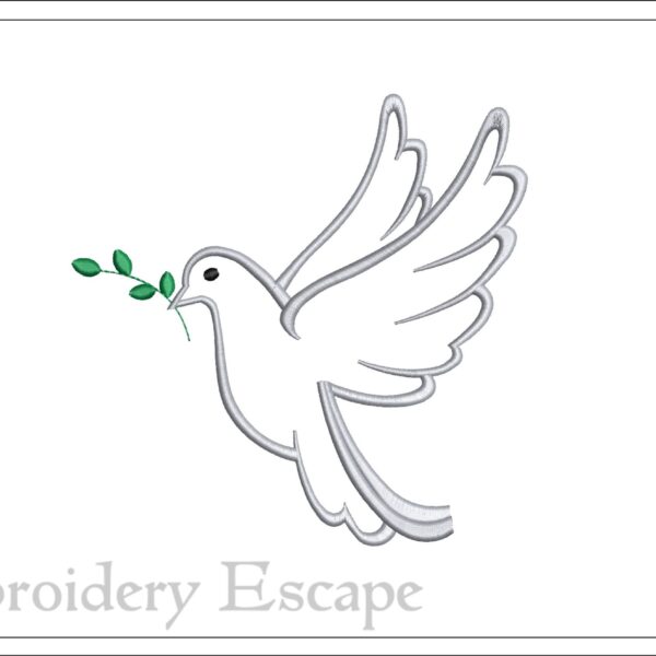 Dove embroidery design