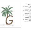 Palm tree letter G machine embroidery design