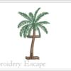 Palm tree letter I machine embroidery file