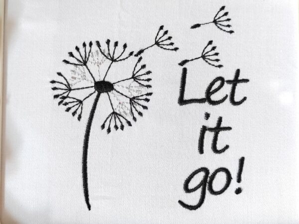 Let it go embroidery design