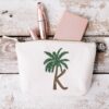 Palm tree letter K embroidery design