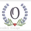 Letter O embroidery design